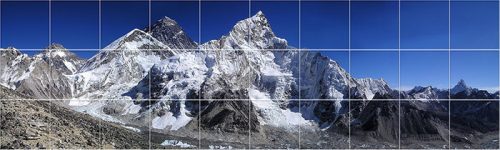 Tile mural with Mount Everest and the Himalayas