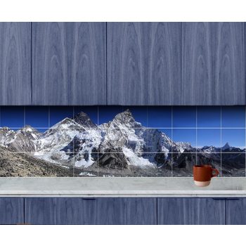 Tile mural with Mount Everest and the Himalayas