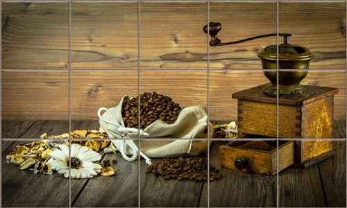 Ceramic tile mural - coffee - coffee still life 