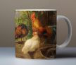 Rooster and chicken mug set of 3 mugs 