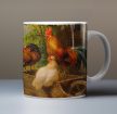 Rooster and chicken mug set of 3 mugs 