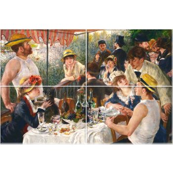Ceramic tile mural - Luncheon of the Boating Party  Ceramic tile mural - Luncheon of the Boating Party