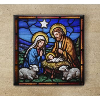 Ceramic tile mural - The adoration of the shepherds  Ceramic tile mural - The adoration of the shepherds