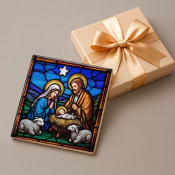 Ceramic tile mural - The adoration of the shepherds