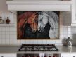 Ceramic tile mural - horses, Mustangs
