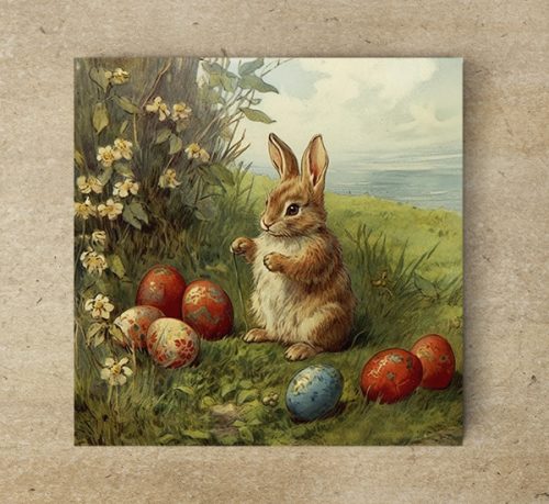 Easter rabbit - tile trivet