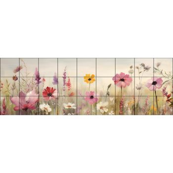 Vadvirág mintás csempe