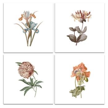 Set of tiles - flowers IV.  Set of tiles - flowers IV.