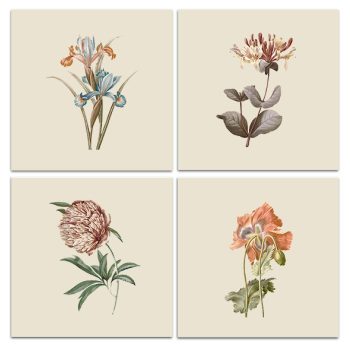 Csempe szett - virágok (4 db csempe) 