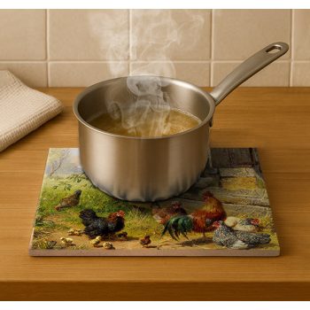 Tile trivet - farm 2.