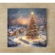 Christmas in the town - tile mural