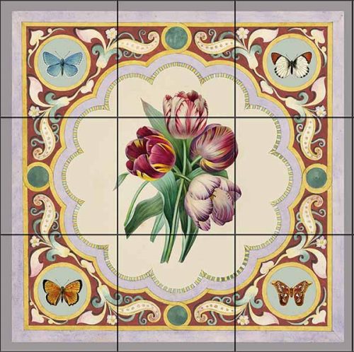 Ceramic tile mural - african animals 