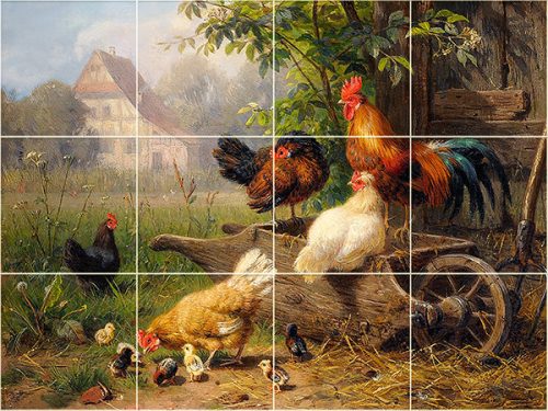 Tile mural - farm 1. 