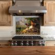 Kitchen tile mural - farm with rooster tile