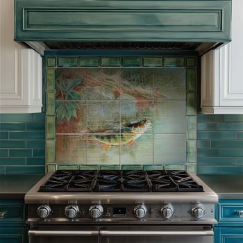 Perch on the hook tile mural