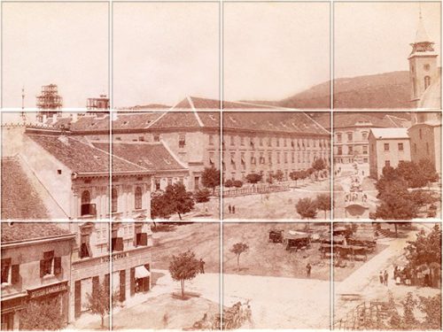 Pécs csempe - Pécset ábrázoló burkolható csempekép