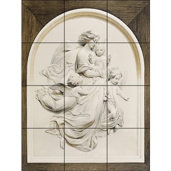 Ceramic tile mural - Madonna and the child  Ceramic tile mural - Madonna and the child