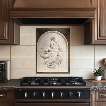 Ceramic tile mural - Madonna and the child