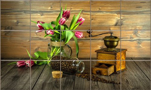 Ceramic tile mural - coffee - coffee still life II. 