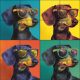 Ceramic tile mural - pop art -woman face 