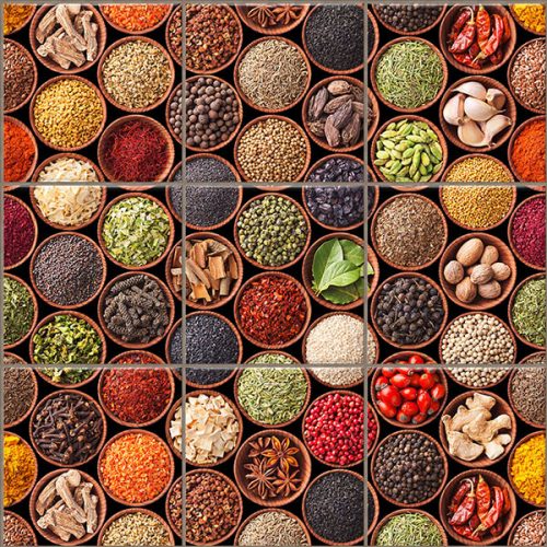 Ceramic tile mural - spices