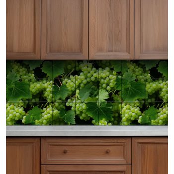 Szőlő mintás csempe konyhai hátfalra