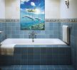 Tile mural - water world -dolphins 