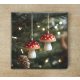 Mushroom Christmas tree ornament - tile trivet