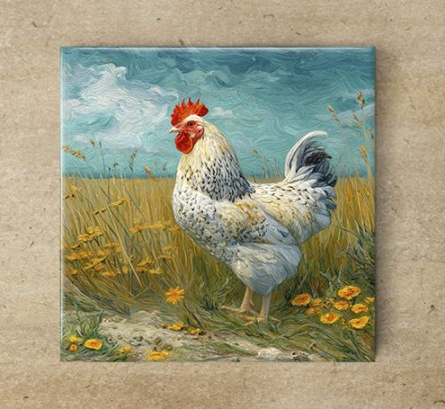 Tile trivet chicken