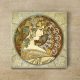 Ceramic tile trivet - Mucha - face of a lady