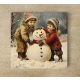 Ceramic tile mural - children playing snowball 