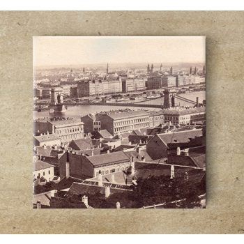 Tile mural - View of Budapest in  