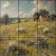 Ceramic tile mural - summer at the lake