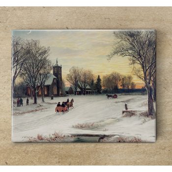 Ceramic trivet - Christmas evening