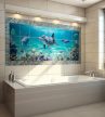 Bathroom tile with dolphins