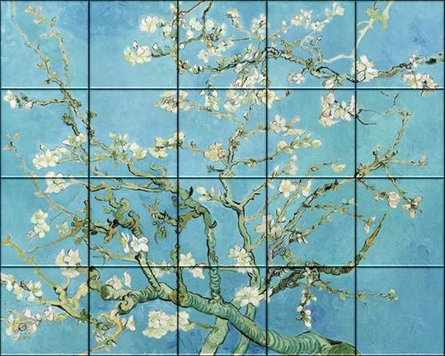 Csempekép Vincent Van Gogh mandulavirágzás cimű festménye után