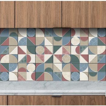 Ceramic tile mural - abstract tiles