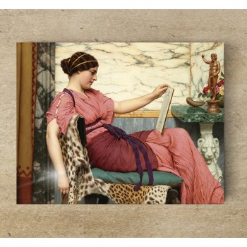 Ceramic tile mural - Woman with drawing board 