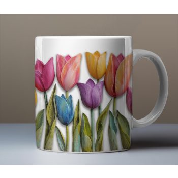 3D tulipános bögre