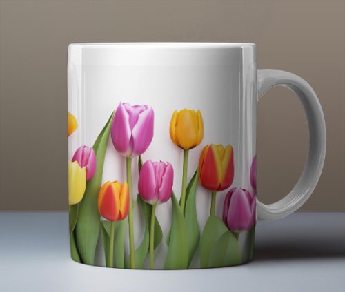 3D tulipános bögre