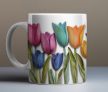 3D tulipános bögre