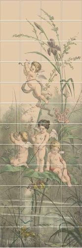 Tile mural - Mythology -The creation of Adam 