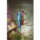 Ceramic tile mural - birds -Kingfisher II. 