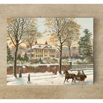 Ceramic tile - Winter streetscape Ceramic tile - Winter streetscape