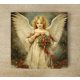 Vintage Christmas angel - tile trivet