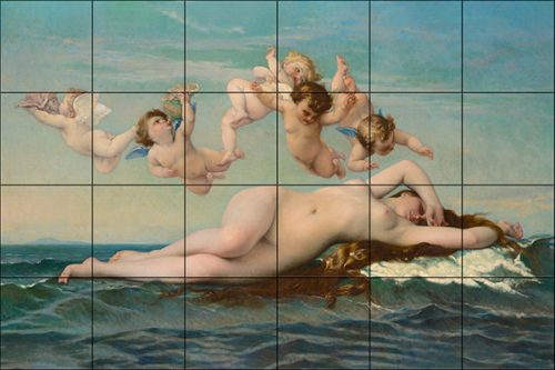 Tile mural - Mythology - Creation of Adam 