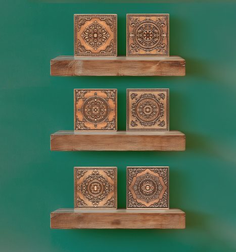 Réz ornamentika hatású csempe szett