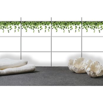 Ivy patterned border tile