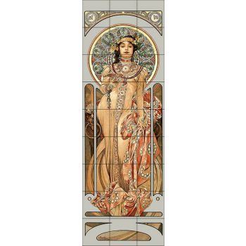 Ceramic tile mural - Mucha  Ceramic tile mural - Mucha