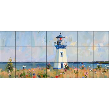 Ceramic tile mural - lighthouse Ceramic tile mural - lighthouse